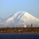 Mount Rainier From The Edmonds Ferry.